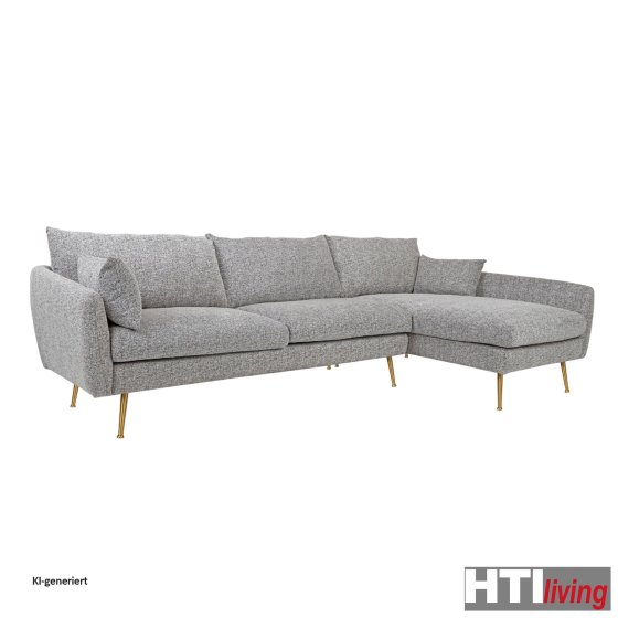 Ecksofa Antonius Webstoff Grau rechts 