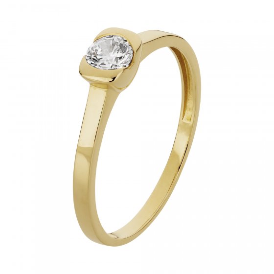 Ring 333/- Gelbgold glanz synth. Zirkonia 