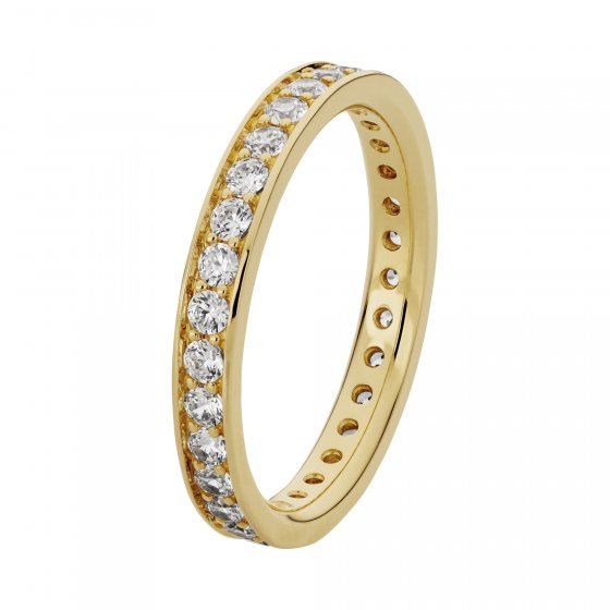 Ring 333/- Gelbgold glanz synth. Zirkonia 