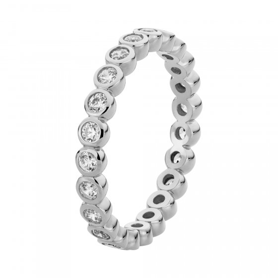 Ring 333/- Weißgold glanz  synth. Zirkonia 