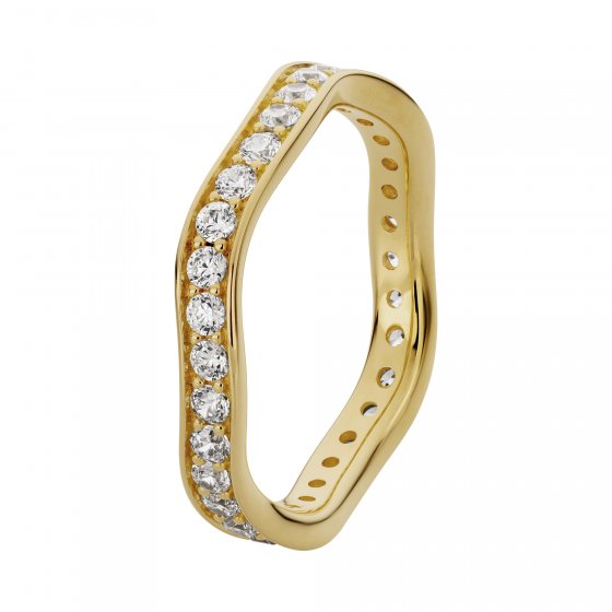 Ring 333/- Gelbgold glanz synth. Zirkonia 