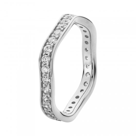 Ring 333/- Weißgold glanz  synth. Zirkonia 