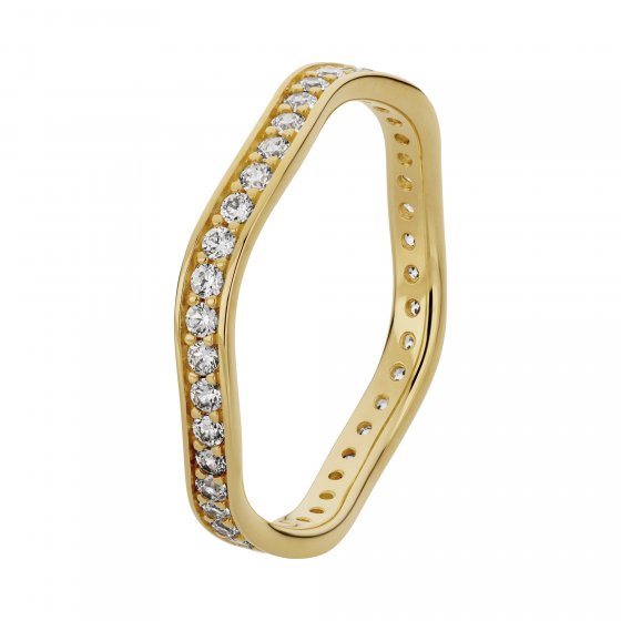 Ring 333/- Gelbgold glanz synth. Zirkonia 