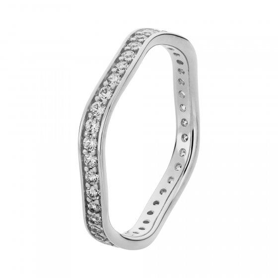 Ring 333/- Weißgold glanz  synth. Zirkonia 