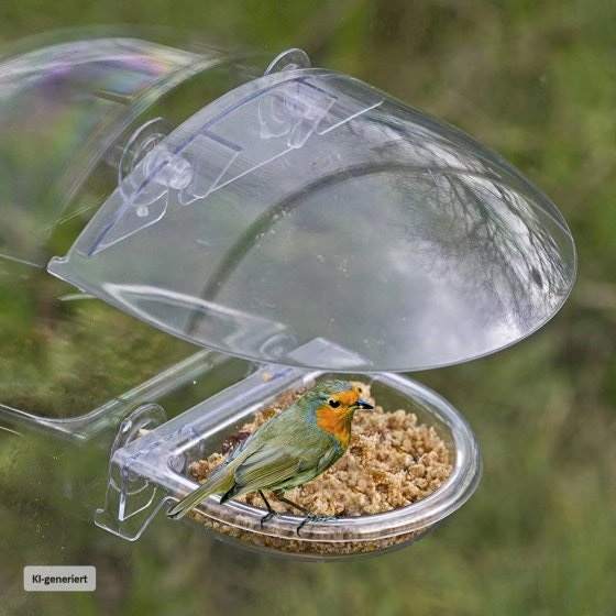 Vogelfutterhaus Nessa transparent 2-teilig 