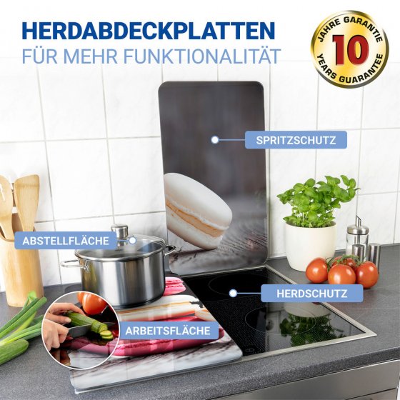 Herdabdeckplatte Universal Mod. Macarons, 2er Set, für alle Herdarten geeignet 