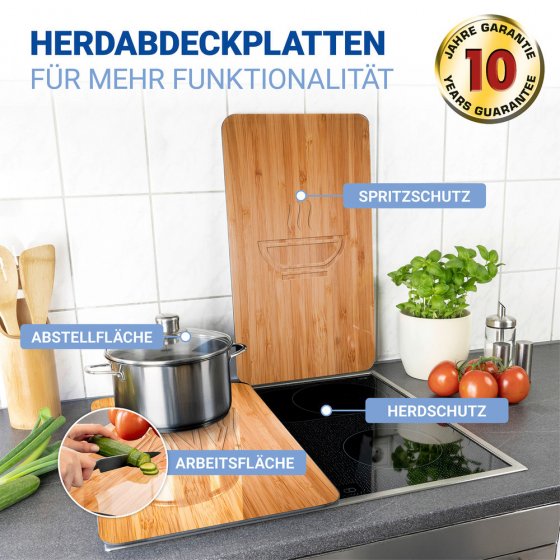 Herdabdeckplatte Universal Mod. Lunch, 2er Set, für alle Herdarten geeignet 