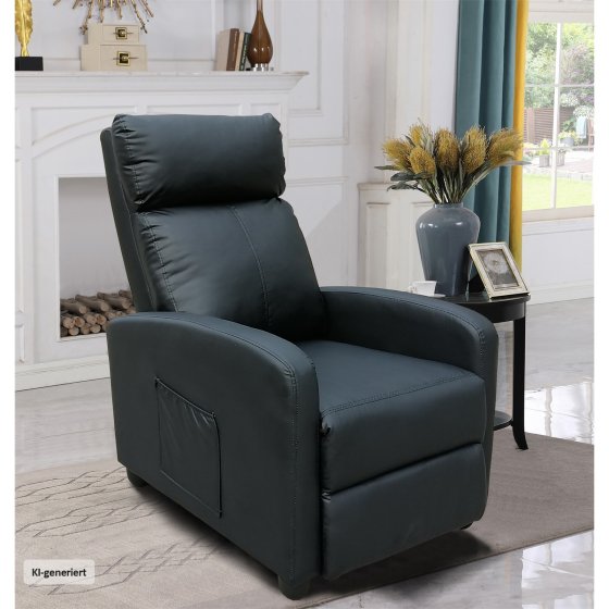 Relaxsessel Corrado Kunstleder Schwarz 