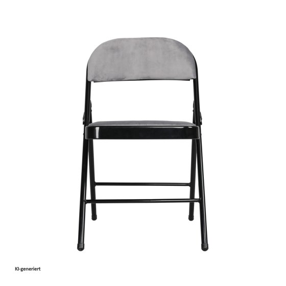 Klappstuhl Wedigo Velvet Grau 