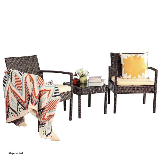 Terrassenmöbel Braun/Beige Santadi 