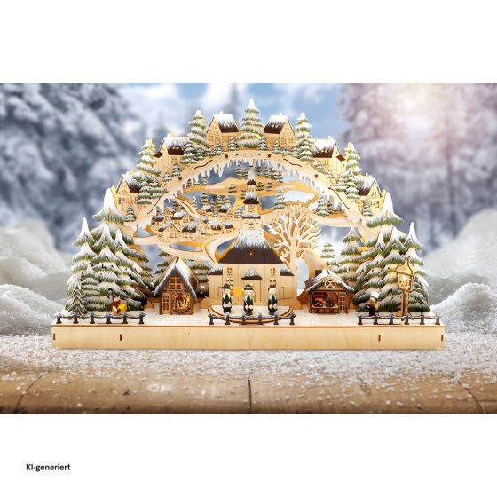 LED Schwibbogen Dorfmomente 