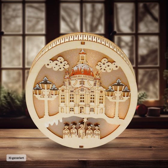 LED Weihnachtsdeko Kirche und Sternensinger 