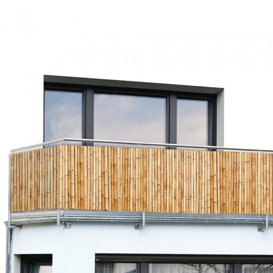 Balkon-Sichtschutz Mod. Bambus, 5 m, UV- und witterungsbeständig 