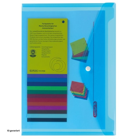Dokumententaschen A4 Polypropylen 2er Set Blau 