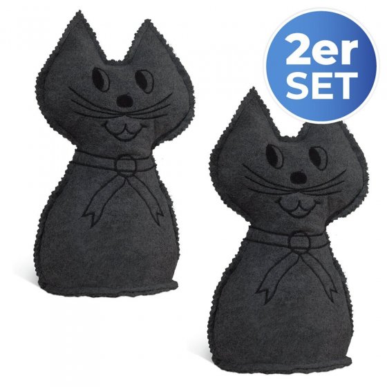 Raumentfeuchter Mod. Katze, 2er Set, schwerer Türstopper 
