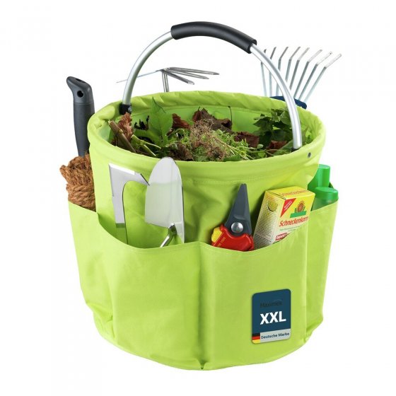 Universal Garten Caddy XL, 34 l, Grün, mit 6 Außentaschen für Gartenwerkzeug 
