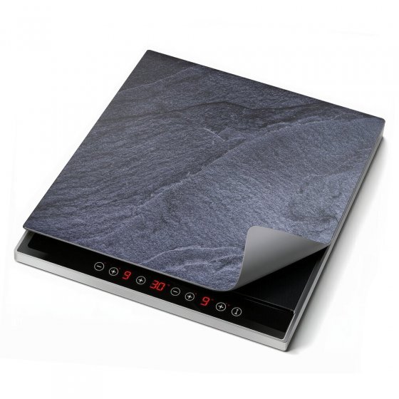 Abdeckmatte Mod. Schiefer, mehrfarbig, PVC, 60x52 cm, hitzebeständig und rutschfest 