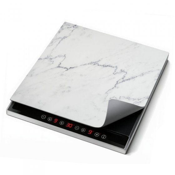 Abdeckmatte Mod. Marmor, weiß, PVC, 60x52 cm, hitzebeständig und wasserfest 