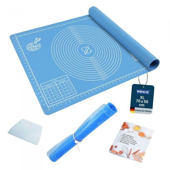 Antihaft-Backmatte, 70 x 50 cm, inkl. Teigschaber und Rezeptheft 