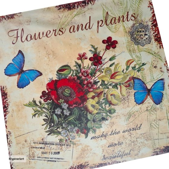 Metallstuhl 2er Set Flowers and Plants 