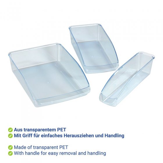 Kühlschrank-Organizer Set, 3-teilig, Aufbewahrungsboxen für Kühl- und Vorratsschrank 