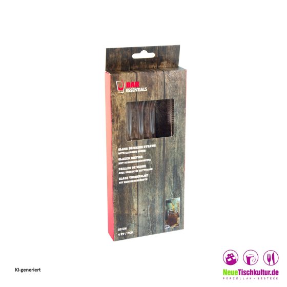 Trinkhalme 3er-Set Glas 