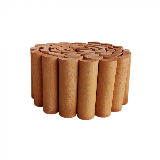 Beetumrandung Holz halbrund braun 