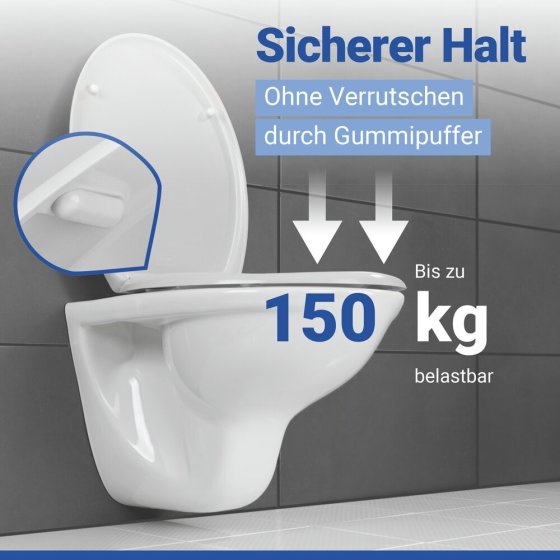 WC Sitz Mod. Ottana Weiß, Toilettendeckel mit Absenkautomatik 