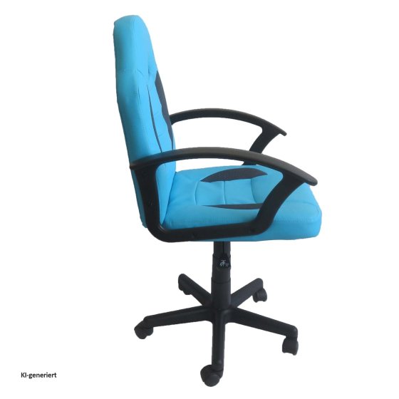 Schreibtischstuhl Junior höhenverstellbar ergonomischer Drehstuhl Hellblau 