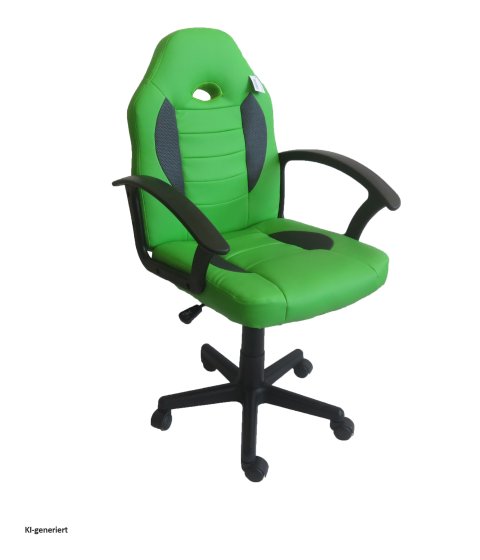 Schreibtischstuhl Junior höhenverstellbar ergonomischer Drehstuhl Grün 