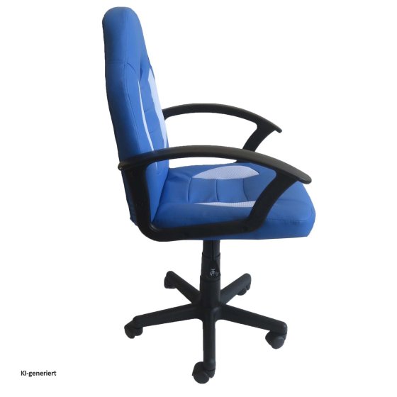 Schreibtischstuhl Junior höhenverstellbar ergonomischer Drehstuhl Blau 