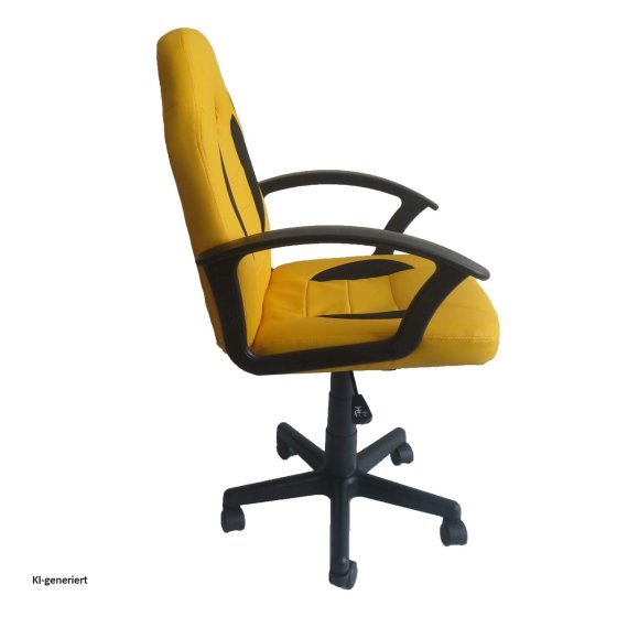 Schreibtischstuhl Junior höhenverstellbar ergonomischer Drehstuhl Gelb 