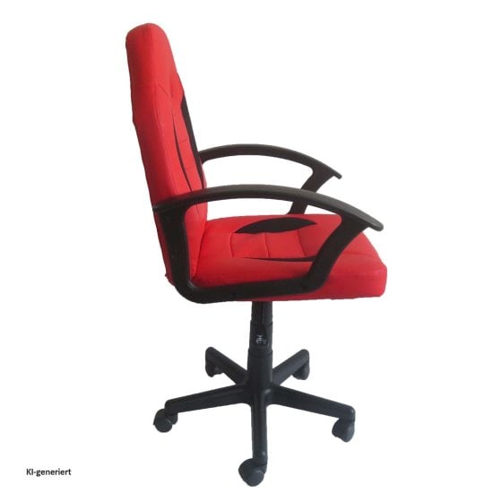 Schreibtischstuhl Junior höhenverstellbar ergonomischer Drehstuhl Rot 