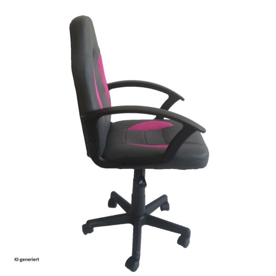 Schreibtischstuhl Junior höhenverstellbar ergonomischer Drehstuhl Anthrazit-Pink 