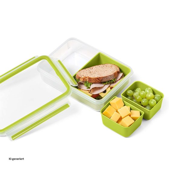 Snackbox mit 3 Einsätzen Clip + go 