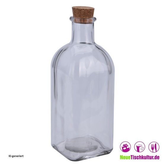 Glasflasche mit Kork-Verschluss 