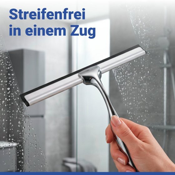 Turbo-Loc® Duschabzieher Mod. Terni Plus, mit 2 Haken, Befestigen ohne Bohren 