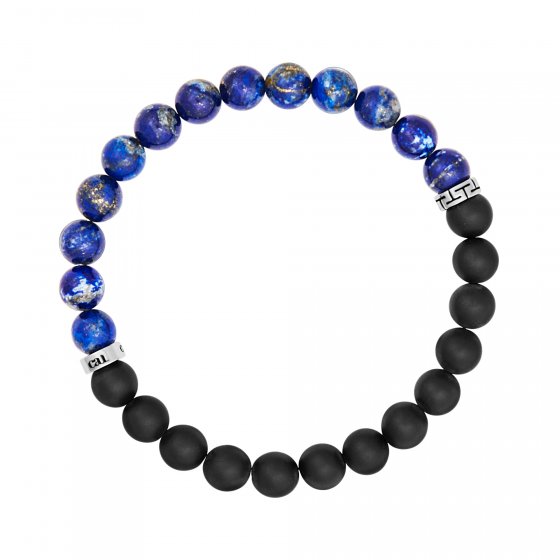 Stretch-Armband Lapis & Onyx 21cm 