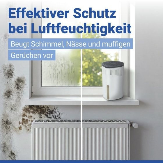 Raumentfeuchter Mod. Drop Weiß 2 x 1000 g, für Räume bis ca. 80 m³ 