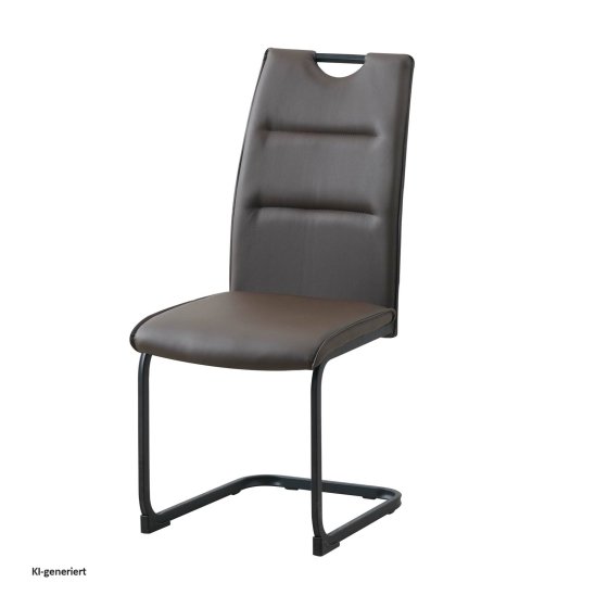Schwingstuhl 4er Set PU braun DannyP 
