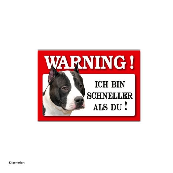 Blechschild Wachhund Staffordshire Bullterrier 