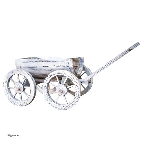 Holzhandwagen Weiß Rustikal Sommerset 