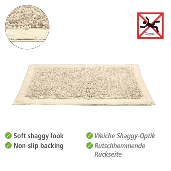 Badematte Mod. Sidyma Beige, aus 100 % zertifizierter Bio-Baumwolle 