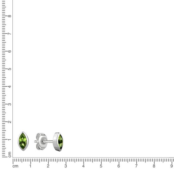 Ohrstecker 925/- Sterling Silber rhodiniert Peridot 