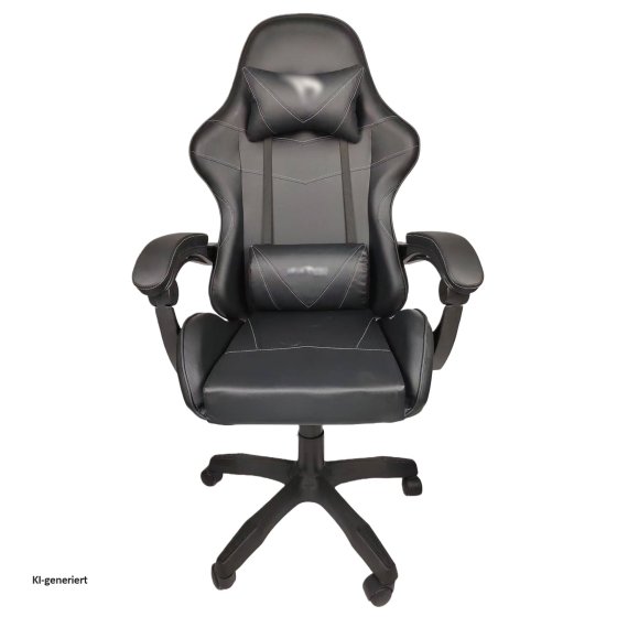 Gaming Stuhl Kunstleder Schwarz 