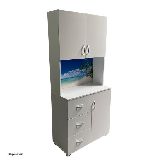 Schrank mit bedruckter Rückwand Palmen 