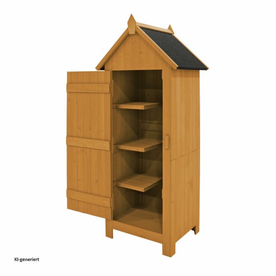 Gartengeräteschrank aus Holz Natur 
