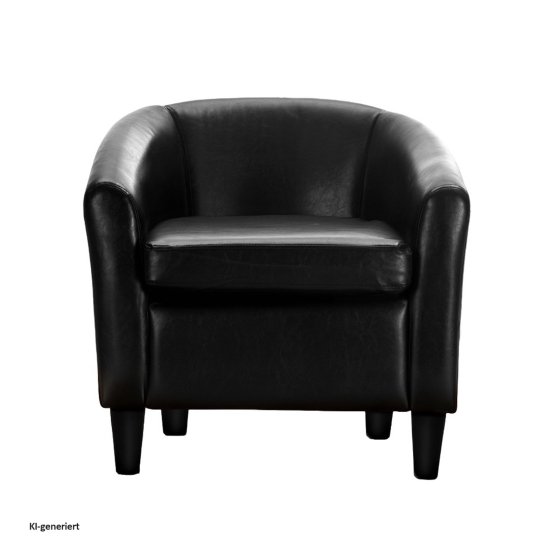 Clubsessel Cadogan Kunstleder Schwarz 