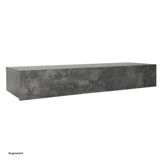 Wandregal mit Schublade 80 cm Betonoptik 