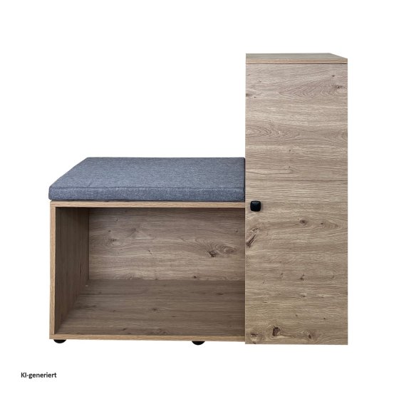 Schuhschrank mit Sitzbank Thekla Artisaneiche 